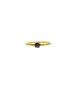 9ct Gold Ring -One Black Zircon