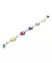 Silver 925 Bracelet - Multicolored Zircons Drop Shape