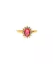 Diana Ring with Red stone- Silver 925 Gold Plated