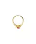 Diana Ring with Red stone- Silver 925 Gold Plated