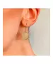 Phaistos Disk Big Hanging Earrings - Silver 925 Gold Plated