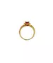 Silver 925 Gold plated ring - Main stone Red with zircons