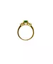 Silver 925 Gold plated ring - Main stone Green with zircons