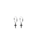 Silver 925 - Small Hoops with cross