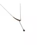 Silver 925 Necklace- black zircons