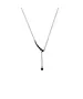 Silver 925 Necklace- black zircons