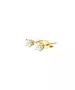 Studs Earrings with 5mm Zircons - 9ct Gold and White Gold