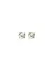 Studs Earrings with 6mm Zircons - 9ct Gold and White Gold