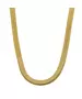 Diamond Cut Necklace Flat Snake - Silver 925 - Yellow Gold Plated