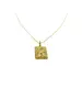 Necklace Initial- Silver 925 Gold Plated - Adjustable chain 50,45,40