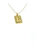 Necklace Initial- Silver 925 Gold Plated - Adjustable chain 50,45,40