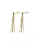 Diamond Cut 5 Lines Earrings - Silver 925 and Gold Plated