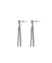 Diamond Cut 5 Lines Earrings - Silver 925 and Gold Plated