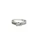 Round Brilliant Engagement Ring with Diamond Double Side Stones