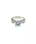 Round Brilliant Engagement Ring with Diamond Side Stones