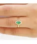 18ct Yellow Gold Vintage Emerald Ring with Diamonds