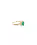 18ct Yellow Gold Vintage Emerald Ring with Diamonds