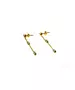 Diamond cut 2 Balls Earrings - Silver 925 and Gold Plated