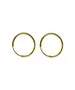 Thick Plain Hoops 3.00 cm - Silver 925 and Gold Plated