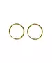 Thick Plain Hoops 2.5 cm - Silver 925 and Gold Plated