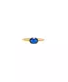 9ct Gold Ring - Oval Blue Stone