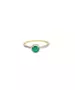 18ct Yellow Gold Vintage Emerald Ring with Diamonds