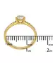 Thin V Ring full with Zircons - Silver 925 and Gold Plated