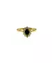 9ct Gold Ring - Diana with Black stone