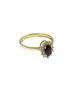 9ct Gold Ring - Diana with Black stone