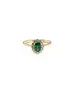 9ct Gold Ring - Diana with Green stone