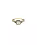 9ct Gold Ring - Cushion cut central stone