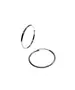 Thick Plain Hoops 3.00 cm - Silver 925 and Gold Plated