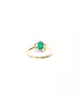 18ct Yellow Gold Vintage Emerald Ring with Diamonds