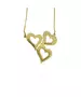 Name Necklace on Hearts - 3 Names - 18ct Gold