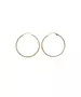 Plain Gold Hoops -  3.5 cm - 9ct White Gold