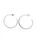 Stud Hoops Very thin 3.0 cm - Silver 925