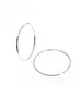 Plain 6.0 cm Hoops - Silver 925