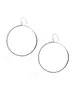 Very thin hanging 6.0 cm Hoops - Silver 925