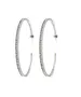 Full Zircons 6.5 cm Hoops - Silver 925