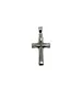 9ct White Gold Cross Plain Double Side