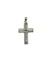 9ct White Gold Cross Plain Double Side