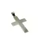 9ct White Gold Cross Plain Double Side