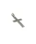 9ct Gold Cross in White Gold with Zircons