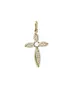 9ct Gold Cross in Yellow Gold with Zircons