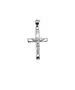 18ct White Gold Cross with Jesus Christ