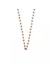 Rosary Red stones Necklace - Silver 925 Gold Plated