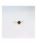 9ct Yellow Gold Ring - Little Black Flower