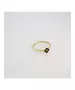 9ct Yellow Gold Ring - Little Black Flower