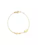 Letter and Cross Gold Bracelet - 9ct Gold