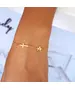 Letter and Cross Gold Bracelet - 9ct Gold